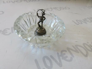 POSACENERE PORTACENERE ARGENTO E CRISTALLO VINTAGE ANNI '60 '70 - Foto 1 di 6