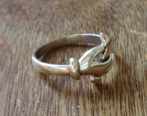 Anello In Argento Con Pesce Sterling Argento 925 Gr 16,5 - Foto 1 di 5