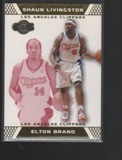 SHAUN LIVINGSTON / ELTON BRAND 2007-08 TOPPS CO-SIGNERS GOLD RED #8  /109