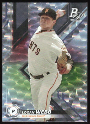 2019 Bowman Platinum Logan Webb #TOP-30 Top Prospects Ice San Francisco Giants - Image 1 of 2