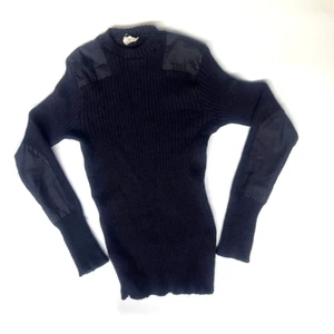 Barbour Military Pullover Gr. 42" 100% Wolle Made in England Schulter/Ellenbogen Patches - Bild 1 von 18