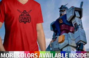 Unisex Top Tee V-Neck Tee T-Shirt Graphic Gift Print Gundam RX-78-2 Face Symbol - Bild 1 von 21