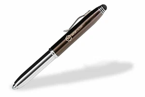 WixGear 3-in-1 Stylus Pen for Touch Screens with LED Flashlight & Pen (Gunmetal) - Foto 1 di 5