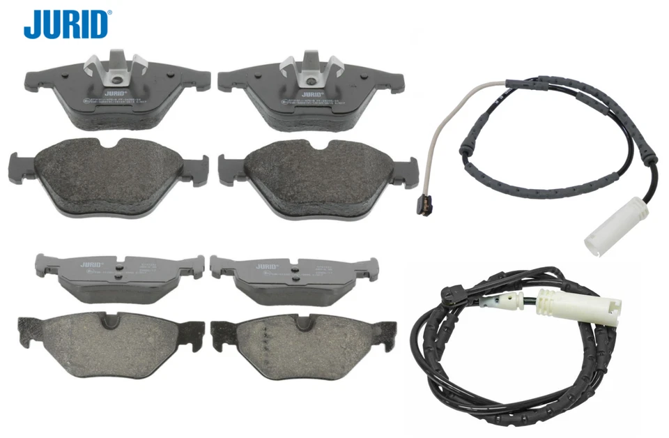 Juego de pastillas de freno delanteras traseras OEM Jurid + sensor para BMW 328i xDrive 11-12 Foto 1 de 1