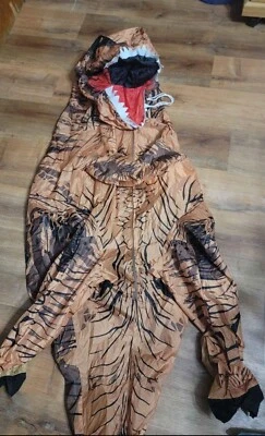 Lulu Amazon Inflatable Dinosaur Costume, Brown and Black, Battery Included - Image 1 of 2