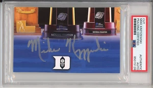 Mike Krzyzewski Duke Basketball SIGNED Cut Signature PSA DNA COA Autographed HOF - Picture 1 of 2