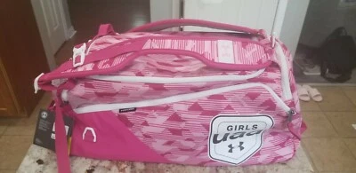 Girls Under Armour UAA UA Contain 4.0 Backpack Duffle Bag Pink  - Image 1 of 4