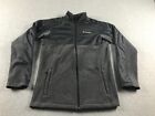 Columbia Jacket Youth XL Black Gray Fleece Full Zip Pockets Mock Neck