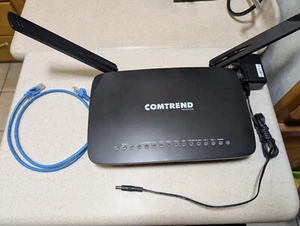 Comtrend NexusLink 3120 Wireless Router DSL Modem w/ AC adapter & ethernet cable - Picture 1 of 4