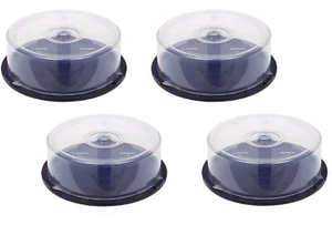 4 x 25 cakebox storage capacity CD DVD empty Spindle Tub Cake Box Case - Picture 1 of 1