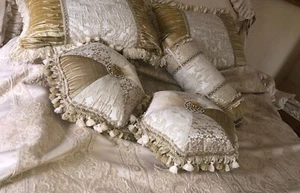 Dian Austin Couture Home 90x95" 6pcs queen/Full Pillows & Comforter Duvet cover - Picture 1 of 24