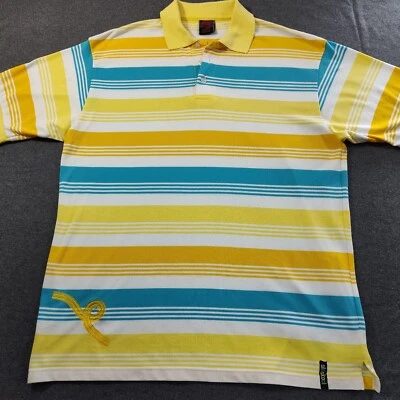 VTG Old Skool Men's  Striped Short Sleeve Shirt  2X Casual Polo Multicolor - Image 1 of 4