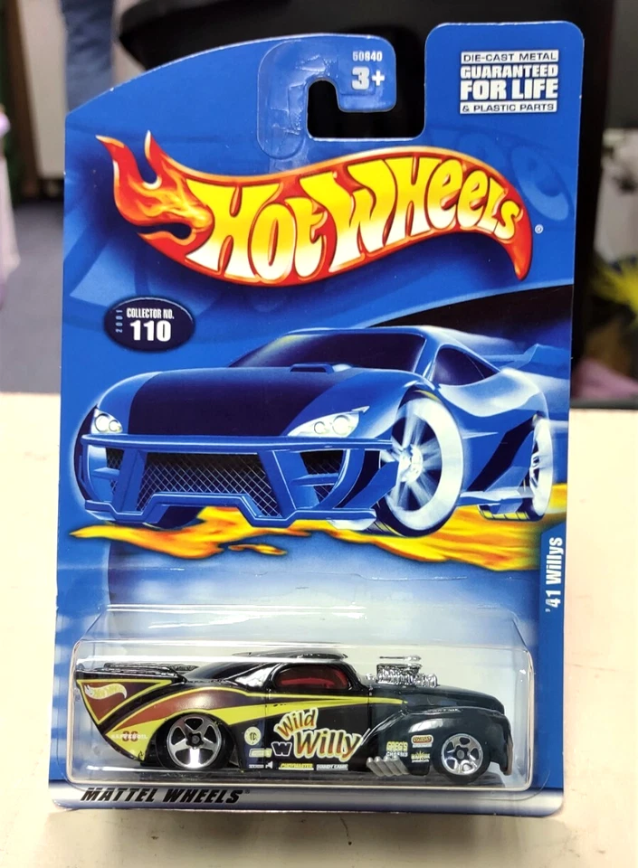 Hot Wheels '41 Willys #110 2001 cupé negro nuevo como nuevo "Wild Willy" C15 Foto 1 de 2