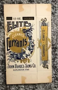 Scatola frutta ribes antica originale John Blaul's Sons Burlington OH anni 1910 NOS - Foto 1 di 4
