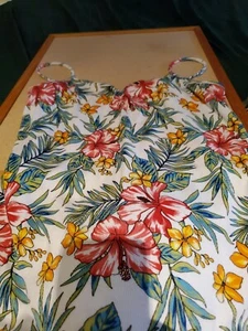 Camisa No Boundaries Mujer Talla 3XL Top Correas de Espagueti Rojo Dorado Azul Floral NOBO - Imagen 1 de 4