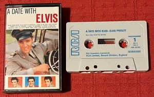 ELVIS PRESLEY - UK CASSETTE TAPE - A DATE WITH ELVIS - Picture 1 of 4