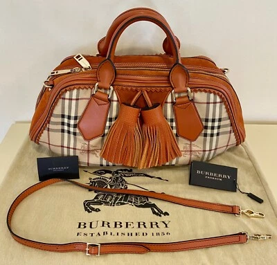 BURBERRY Prorsum Haymarket Shrimpton RARE HTF Handbag ORANGE Tote Bag Purse NWT! - Image 1 of 4