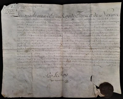 路易十六签名 & 密封 Rethel Mazarin 中尉罪犯专利 - 1788 — 第 1/4 张图片