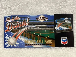 2000 San Francisco Giants It's In The Drink Pac Bell Park SGA Lapel Pin & Card!! - Picture 1 of 3