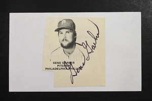 Phillies Braves Gene Garber Auto Signed Mounted Cut Signature 3X5 Index Card - Picture 1 of 3