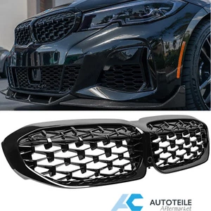 Kühlergrill Nieren Grill schwarz glänzend Diamant für BMW 3er G20 G21 2019-2022 - Afbeelding 1 van 5