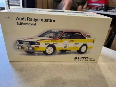 1.18 AUTO ART AUDI RALLYE QUATTRO COCHE DE RALLY BLOMQVIST DIECAST Foto 1 de 4