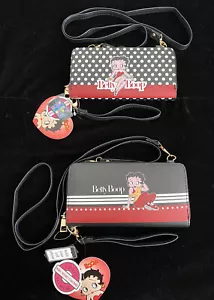 Billetera bandolera con cremallera BETTY BOOP - 7,5"" de ancho x 4""H x 1""D Elige tu diseño - Imagen 1 de 16