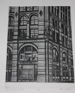 RICHARD HAAS SIGNIERTE RADIERUNG DES "PUCKGEBÄUDES" LIMITED EDITION 1/25 - Bild 1 von 11