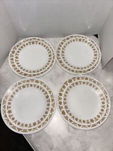 Corelle BUTTERFLY GOLD Set of  4 Dinner Plates and 4 Salad Plates - SUNRISE