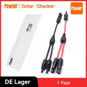 PowMr Y Wtyczka solarna Wtyczka PV Rozdzielacz Gniazdo Sprzęgło Bezpiecznik PV do kabla - Zdjęcie 1 z 12