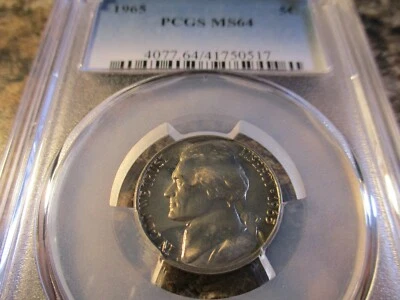 Jefferson Nickel 1965 graduación profesional MS64 0517 Foto 1 de 2