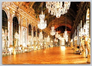 Postcard Le Chateau De Versailles The Hall of Mirrors France 1988 - Picture 1 of 2