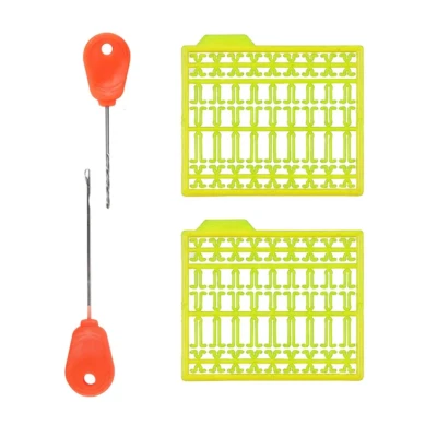 Angler Set 2 Boilienadeln  2 Stopper Cards Rig Boil  Karpfen Zubehör/Montage - Bild 1 von 4