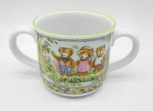 Royal Worcester 1993 Wooster Bear Child's 2 Handled Mug Cup England Porcelain - Picture 1 of 7