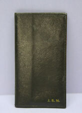 ⭐ ROLFS Genuine Leather Kidskin Checkbook ID CC Wallet - Black - Bi-Fold