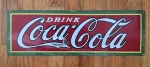 Coca Cola Drink Coke Bottle Soda Fountain 40's Pop 50's Vintage Style Steel Sign - Picture 1 of 3