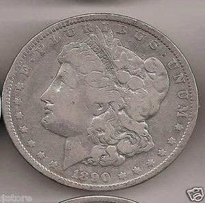 1890-P SILVER MORGAN DOLLAR - Picture 1 of 2