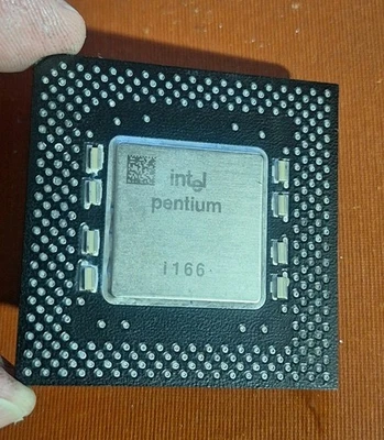 TESTED CPU INTEL PENTIUM  i166 MHZ CARBON 166 SOCKET 7 PROCESSOR  RETRO PC DOS - Bild 1 von 2