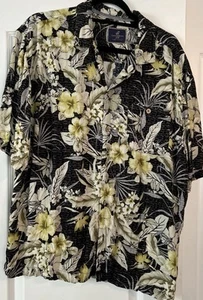 Caribbean Joe Hawaiian Button-down Shirt Men's XL Multicolor Rayon Floral... - Picture 1 of 5