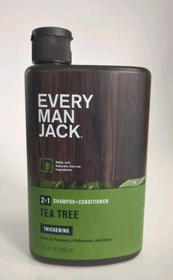 Every Man Jack 2-In-1 Thickening Shampoo & Conditioner Tea Tree 13.5 Oz - Image 1 of 2