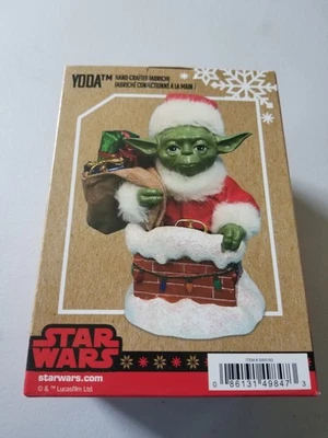 KURT ADLER STAR WARS YODA IN SANTA SUIT FABRICHE FIGURE BNIB HOLIDAY DECORATION - Image 1 of 4