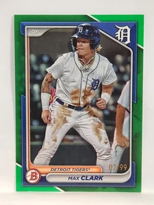 Max Clark 2024 Bowman Prospect #BP-74 GREEN Paper 2/99 SP Detroit Tigers - Bild 1 von 3