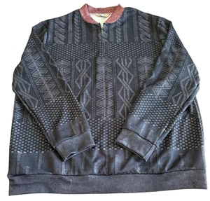 Royaura Herren Hemd 3XL 1/4 Zip Langarm grau mit braunem Kragen - Bild 1 von 4