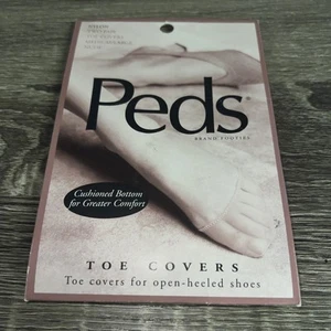 PEDS Brand Toe Covers Nylon Vintage New Old Stock Open Heeled Shoe 2 Pair - Picture 1 of 2