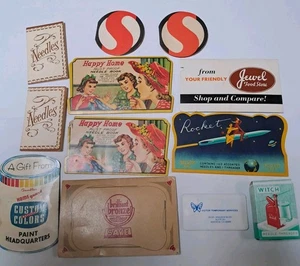 Sewing Needle Cards Kits Lot 10 Happy Home Pin Up Girl Witch Needle Threader - Picture 1 of 10
