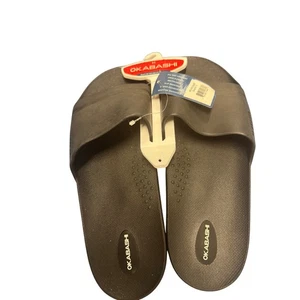 Okabashi Mens Coast Slide Sandals Black Size 11 Slip Resistant Arch Support New - Picture 1 of 5