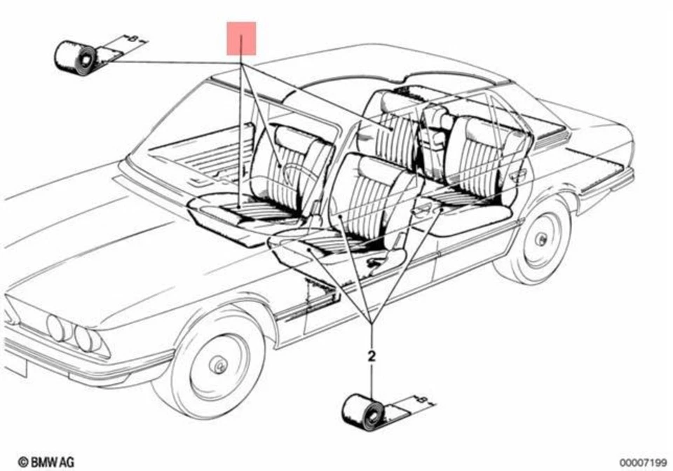 Genuine BMW 114 E12 E21 E23 E3 1502 Upholstery Imitation Leathear 51931828202 - Image 1 of 1