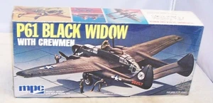 1:72 VINTAGE MPC P-61 P61 BLACK WIDOW WITH 7 CREWMEN WWII NISB #2-0202 RARE - Bild 1 von 5