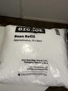 Bean Refill, Polystyrene Beans for Bean Bags or Crafts, 50 Liters - Picture 1 of 3