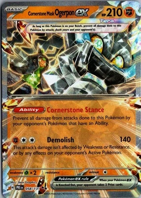 2025 Scarlet & Violet Series - Prismatic Evolutions Cornerstone Mask Ogerpon ex - Image 1 of 2